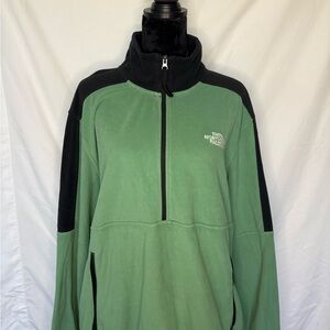 The North Face Olive and Black Fleece Pullover